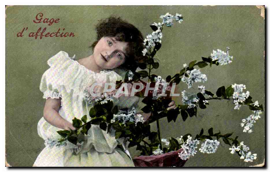 CPA Fantaisie Enfant Gage d'affection