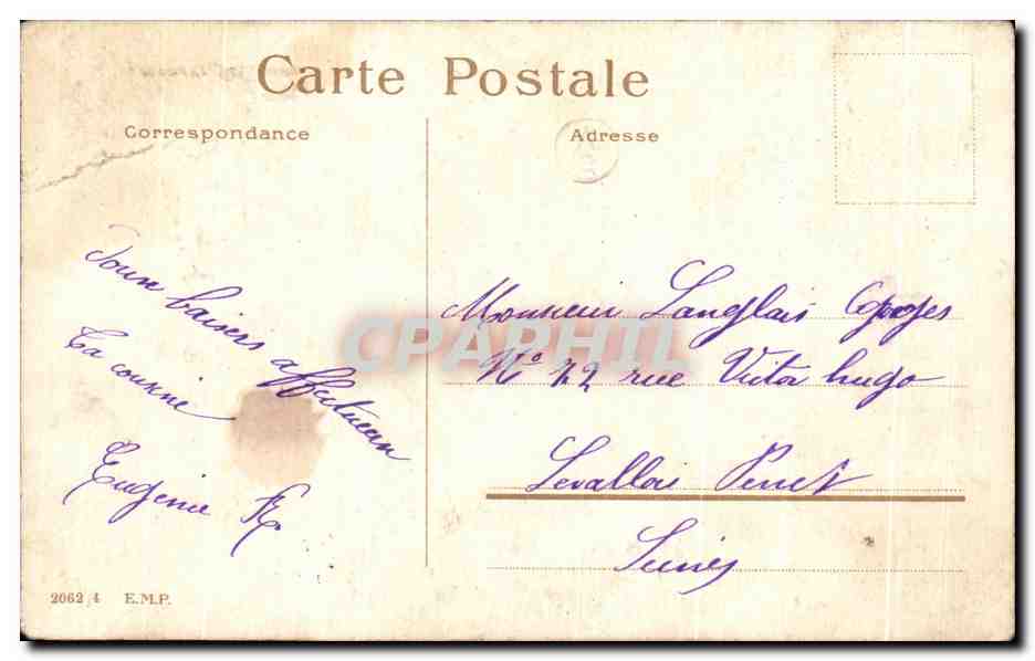 CPA Fantaisie Enfant Gage d'affection — Rückseite