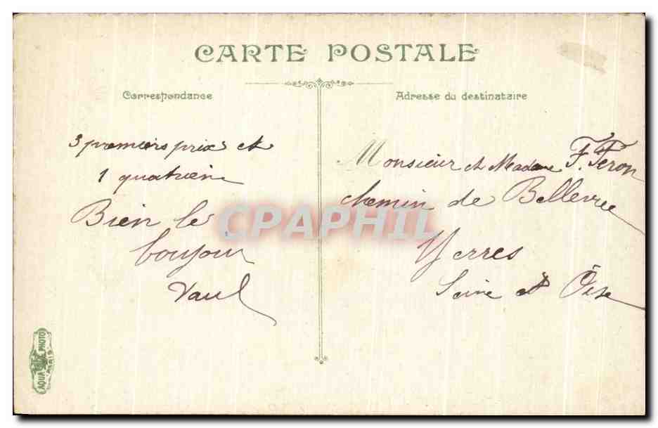 CPA Versailles Le Bassin du Dragon Les Marmousels — Verso