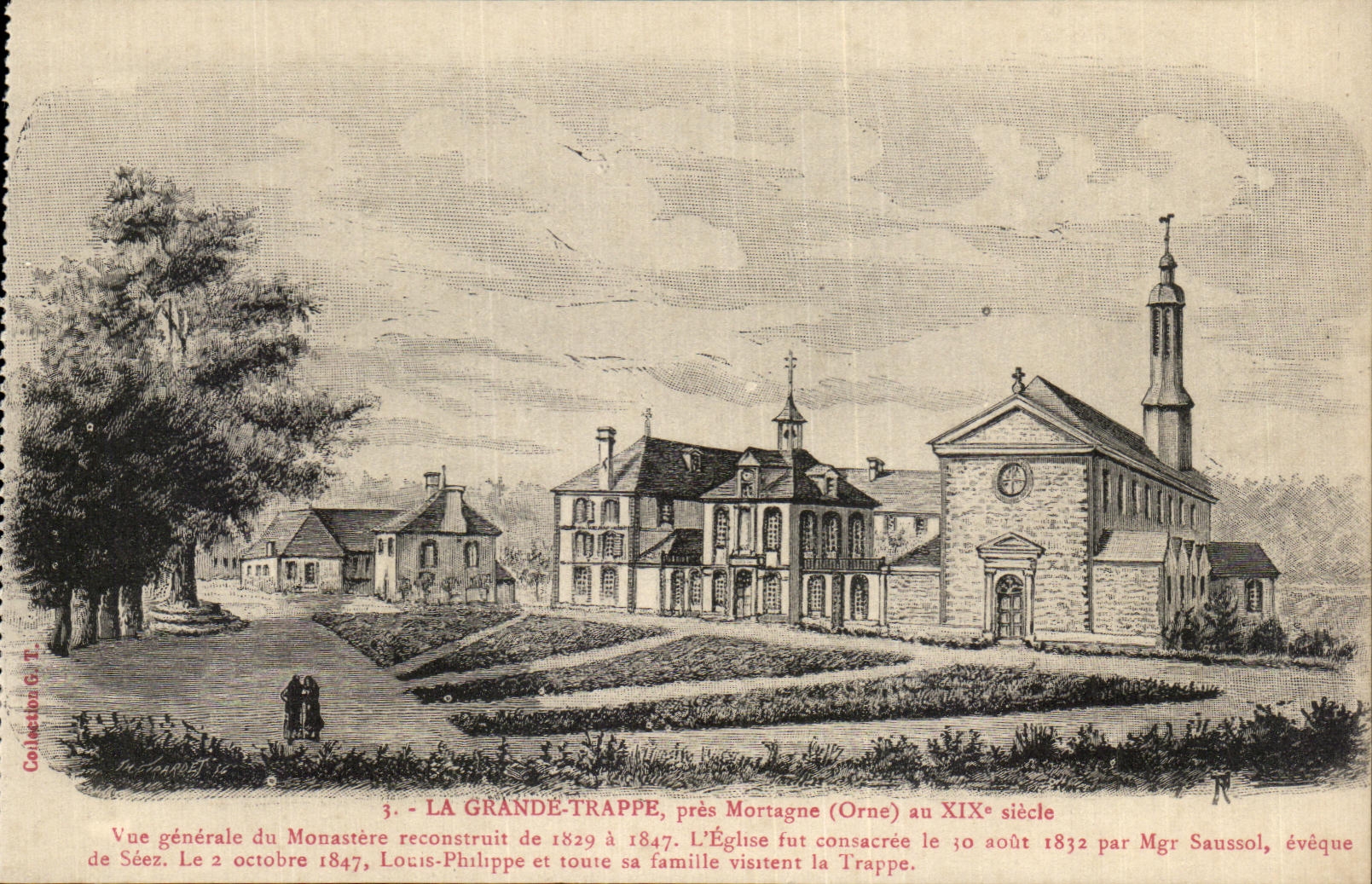 CPA La Grande Trappe pres Mortagne Vue generale du Monastere reconstruit de