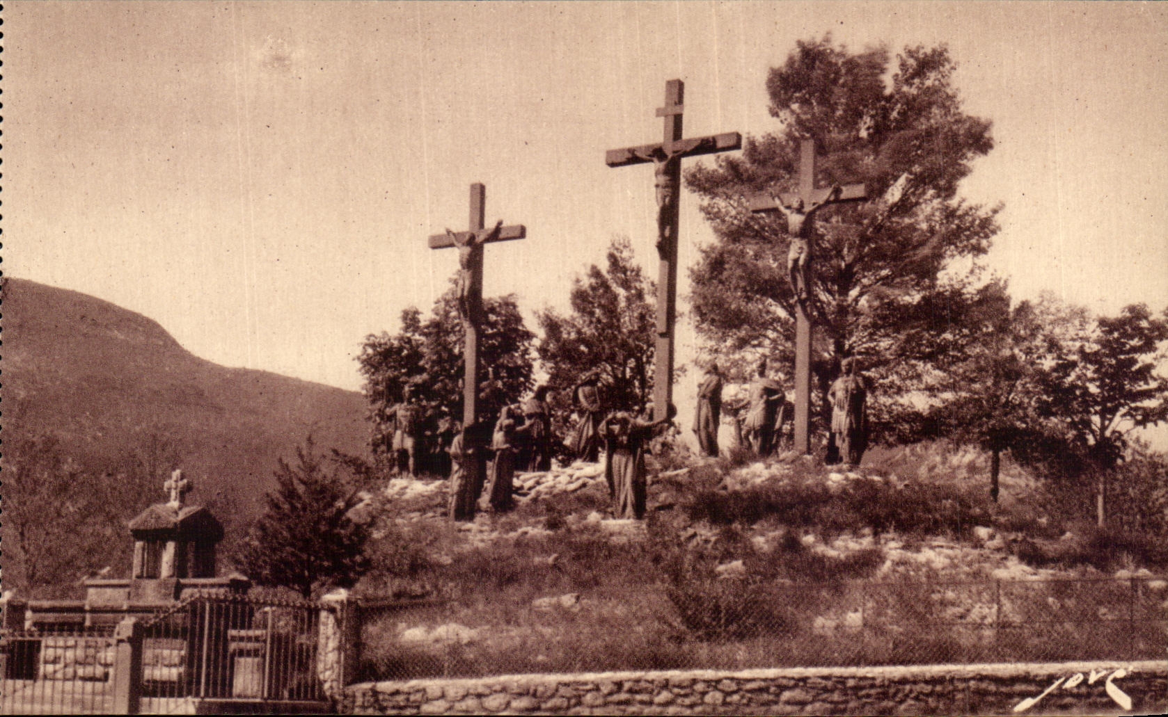 CPA Lourdes Le Calvaire XI Station Jesus meurt sur la Croix