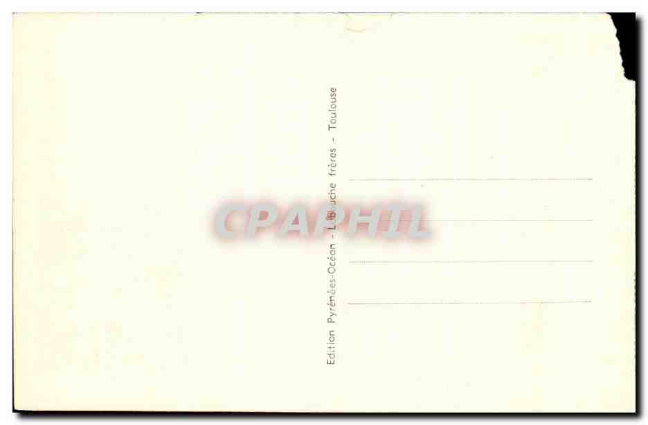 Pau — Le château vu du boulevard des Pyrénées — Édition Pyrénées-Océan — Verso