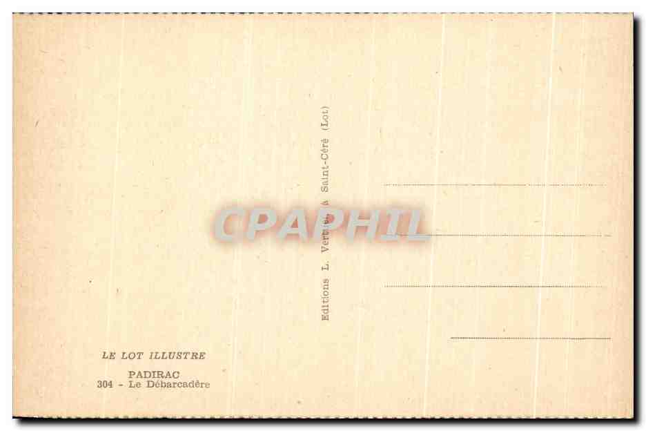 Grotte de Padirac — Le Débarcadère — Éditions L. Verrier à Saint-Céré (Lot) — Reverso