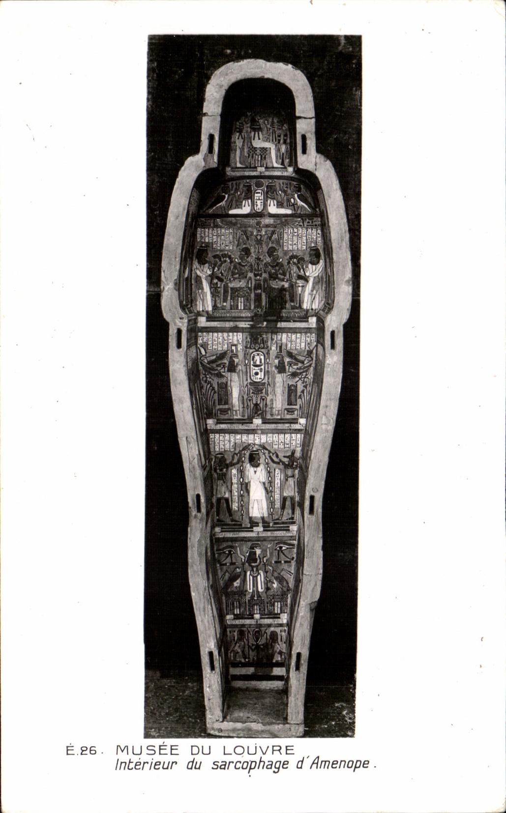 Musée du Louvre — Intérieur du sarcophage d'Amenope — Éd. CPAPHIL n° É.26
