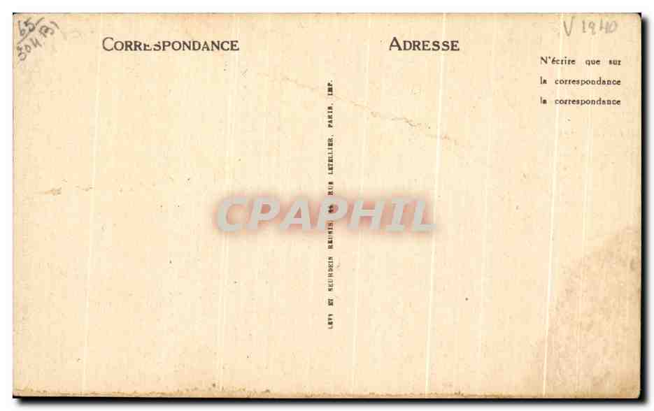 Lourdes — Le Château-Fort et le Pont-levis — LL — Verso