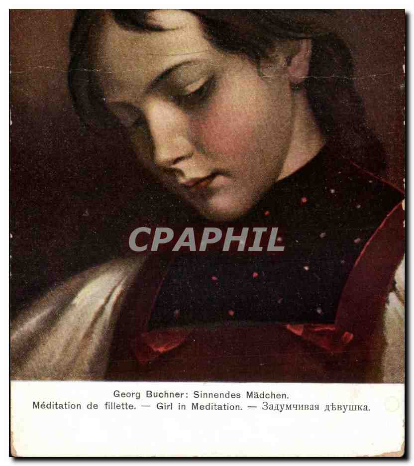 CPA Georg Buchner Sinnendes Madchen Meditation de fillette 