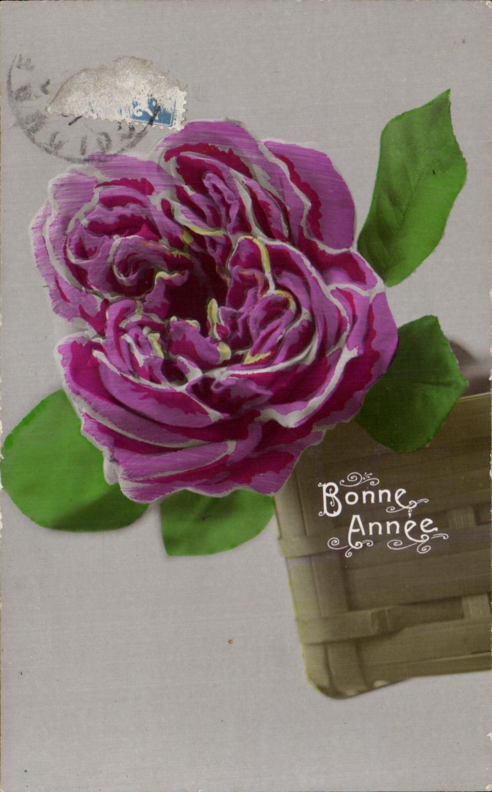CPA Fantaisie Bonne Annee Roses