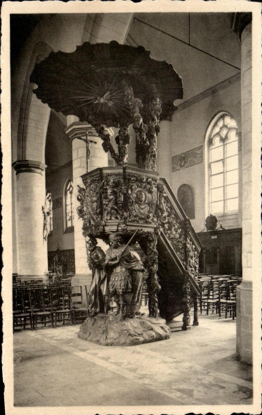 CPA Roeselare Predikstoel St Michielskerk St Michel Roulers