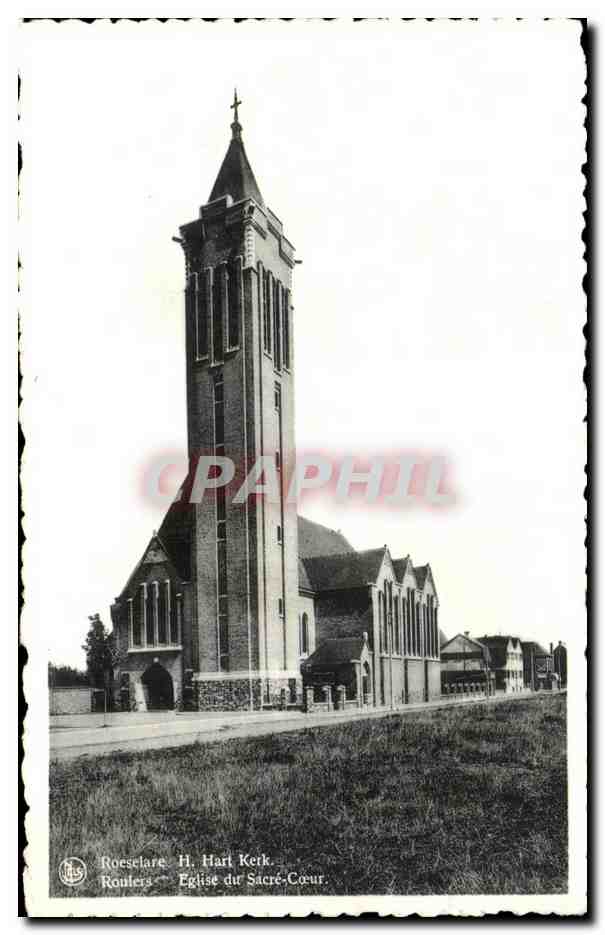 CPA Roeselare Hart Kerk Eglise du Sacre Coeur