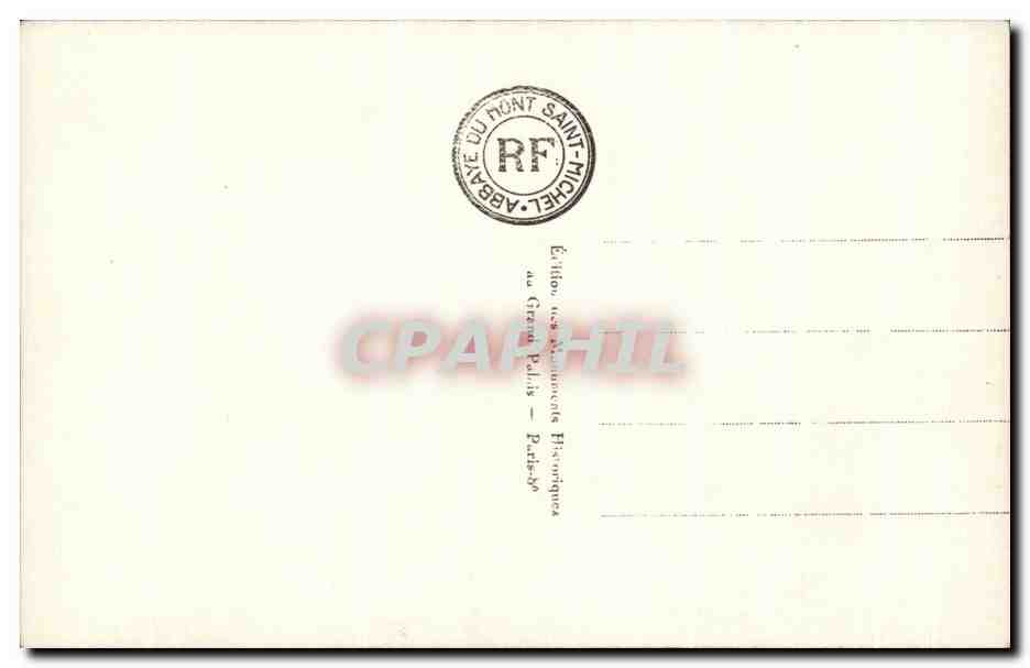 CPA Abbaye Du Mont Saint Michel Crypte des Gros Piliers — Verso