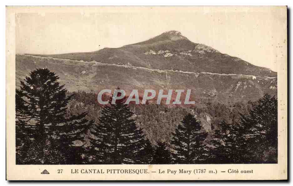 CPA La Cantal Pittoresque Le Puy Mary Cote Ouest