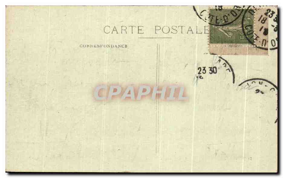 CPA Dijon L'Hotel de Ville et la Place d'Armes — Rückseite