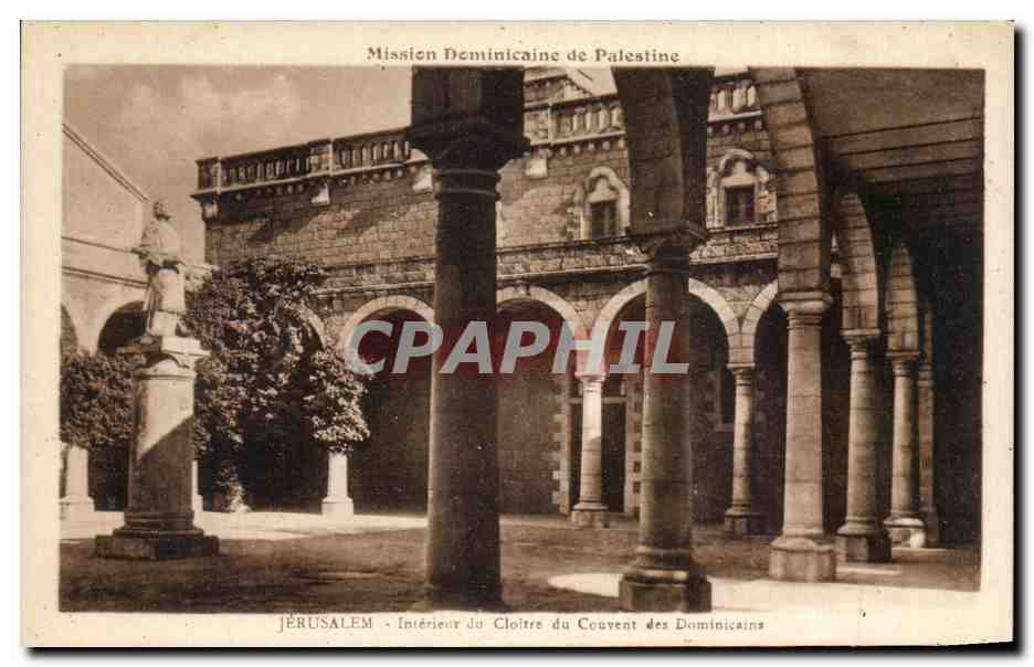 CPA Jerusalem Interieur du Cloitre du Couvent des Dominicains Palestine