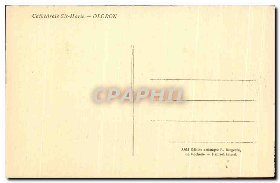 Cathédrale Ste-Marie — Oloron — Édition artistique R. Bergevin — Reverso