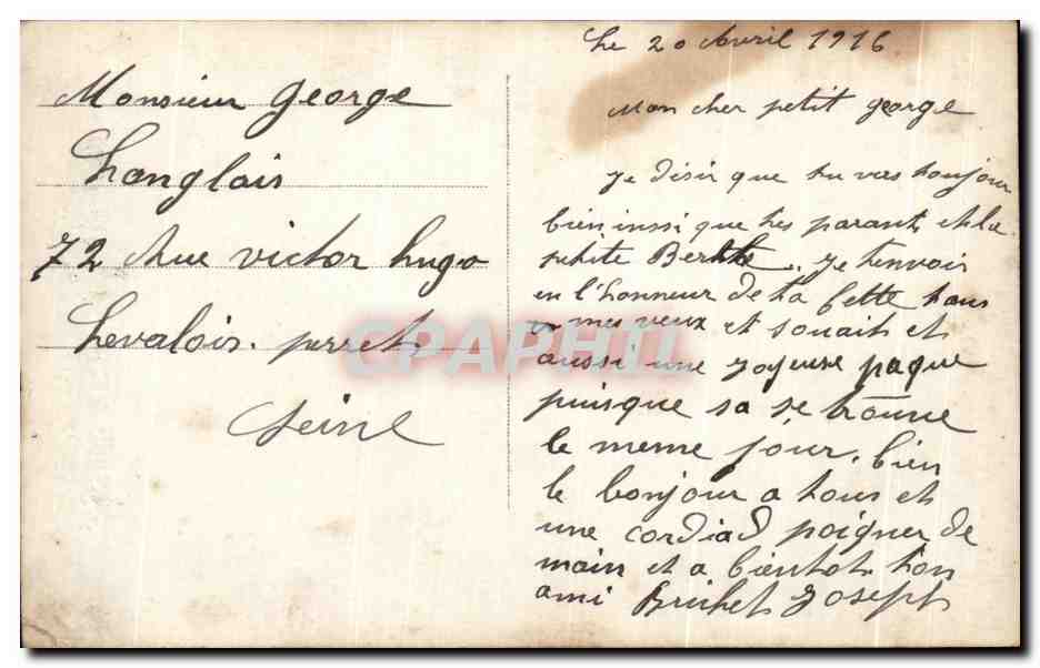 Jeune femme tenant des œufs de Pâques — Joyeuses Pâques — AN Paris, n° 1518 — Rückseite