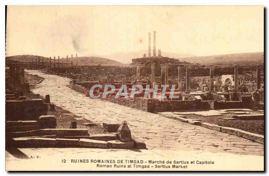 Ruines romaines de TimgaD - Marché de Sertius et Capitole
