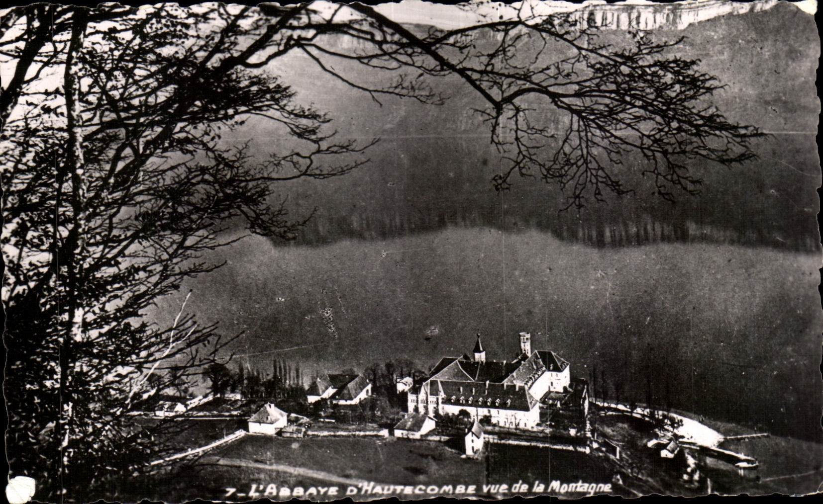 CPA L'Abbaye d'Hautecombe Savoie Vue de la Montagne