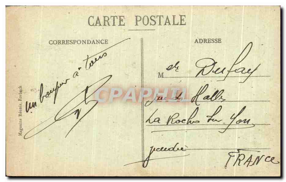 CPA Forbach Quartier Rapp — Back