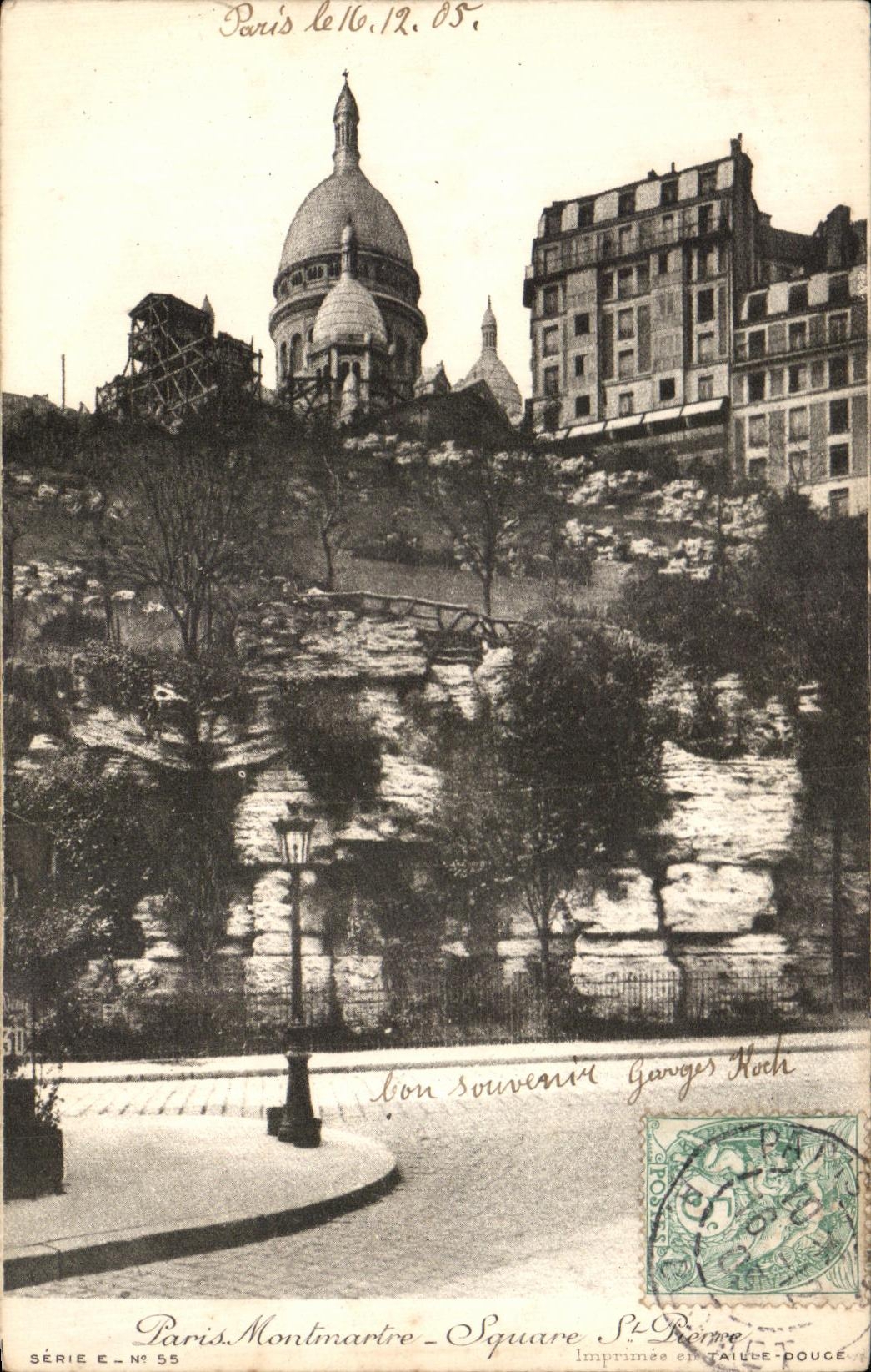 CPA Paris Montmartre Square Sacre Coeur 
