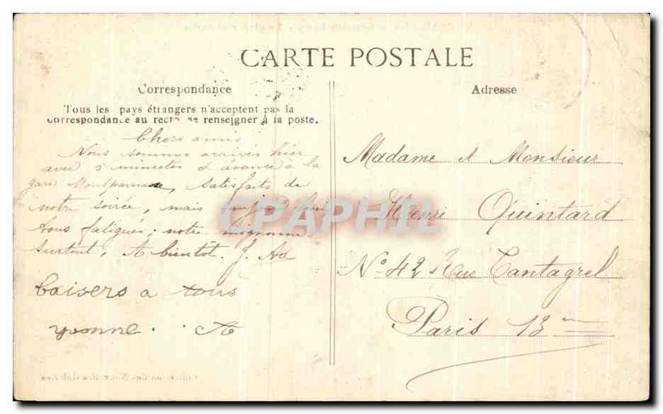 CPA Versailles Grandes Eaux le char embourbe — Verso
