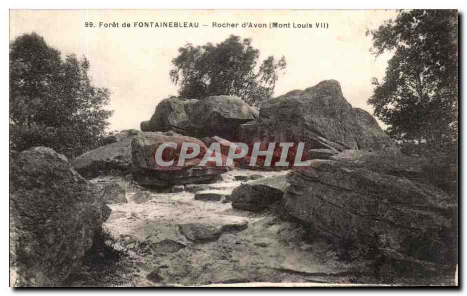 Bosque de FONTAINEBLEAU — Rocher d'Avon (Mont Louis VII) — CPAPHIL