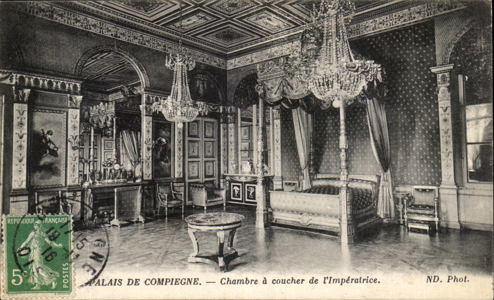 CPA Palais De Compiegne Chambre a coucher de I'Imperatrice