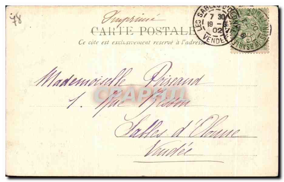 CPA Le Bassin du Dragon Versailles — Verso