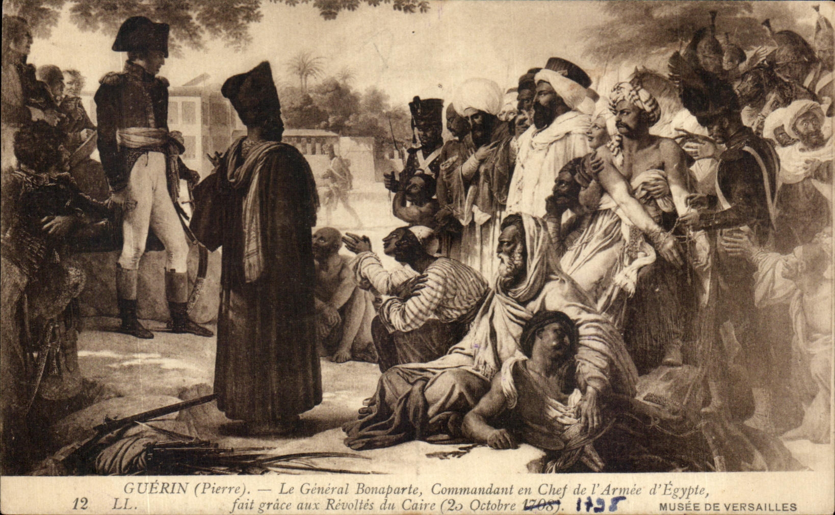 CPA Guerin Le General Bonaparte Commandant en Chef de I'Armee d'Egypte Revoltes du caire Musee de Versailles
