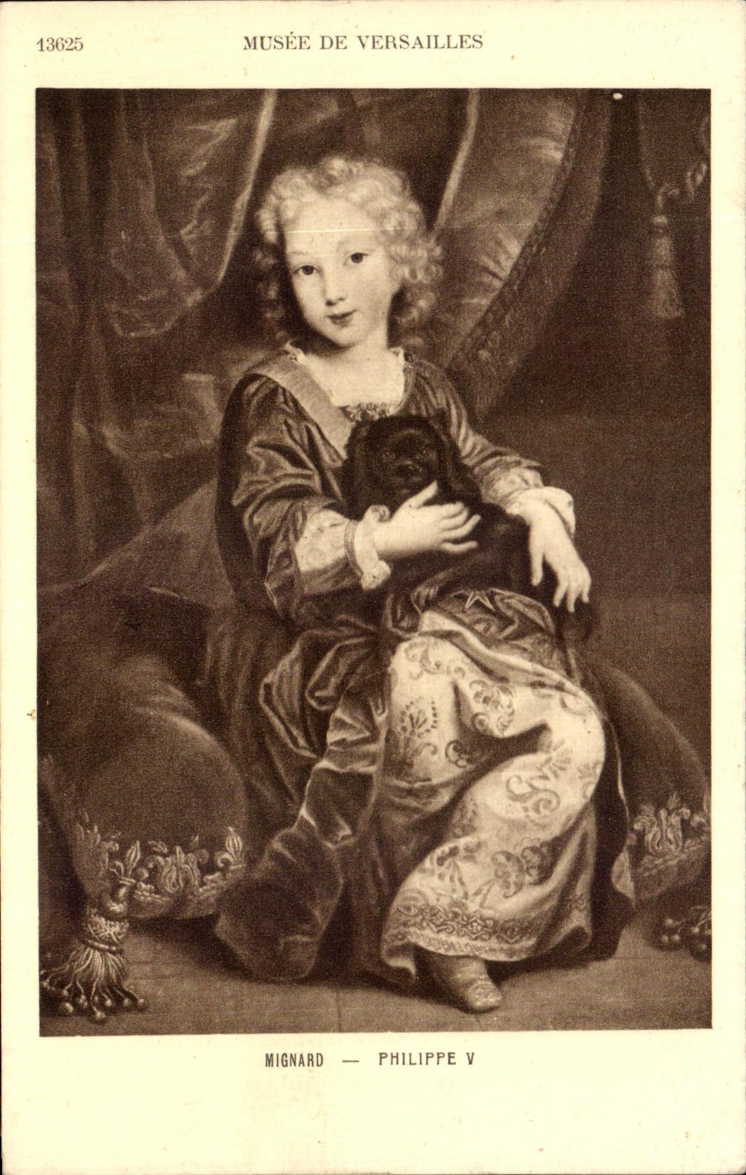 CPA Musee de Versailles Mignard Philippe V Chien 