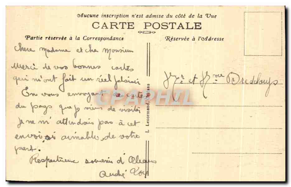 CPA Orleans Interneur de I'Hotel de Ville Grand Salon de reception — Back