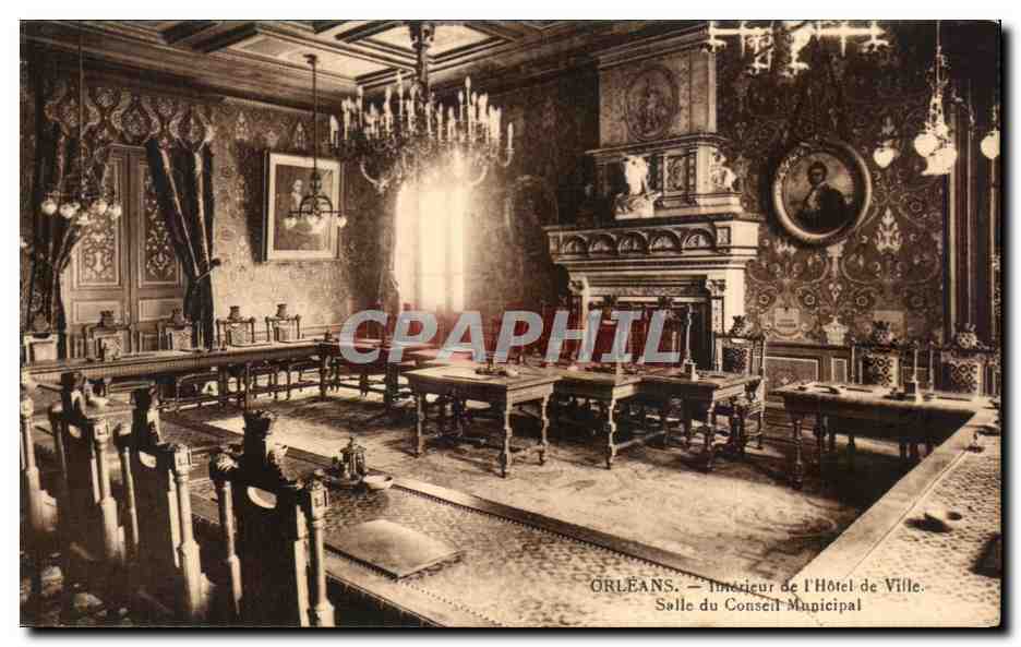 CPA Orleans Interieur de I'Hotel de Ville Salle du Conseil Municipal