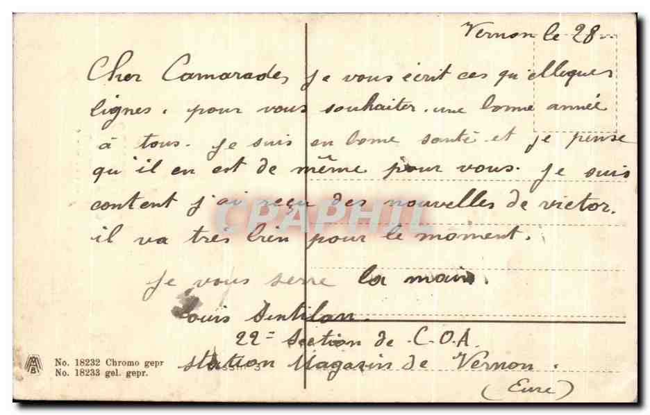 CPA Bonne et heureuse Annee Fantaisie Eglise  — Verso