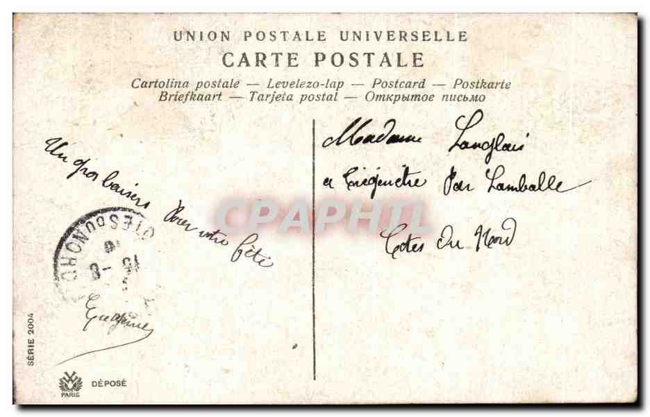 CPA Bonne Fete Colombes Fleurs Coeur  — Verso