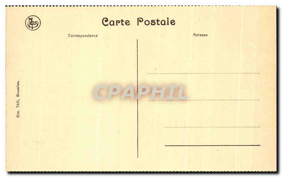 CPA Nieuport Halles et Grand Place  — Rückseite