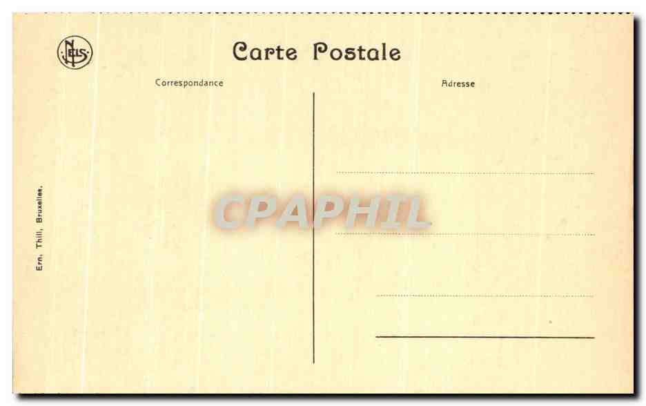 CPA Nieuport Hotel de Ville  — Rückseite