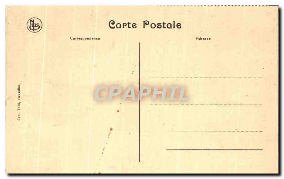 CPA Nieuport Ville Chapelle de l'Hospital Saint Jean  — Rückseite