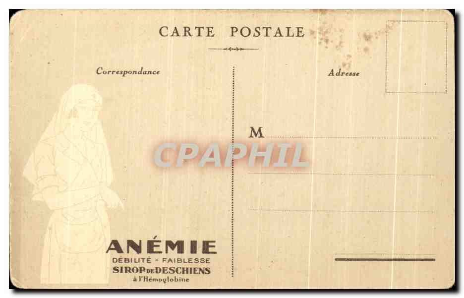 CPA Paris Opera Publicite Anemie Sirop des chiens  — Rückseite