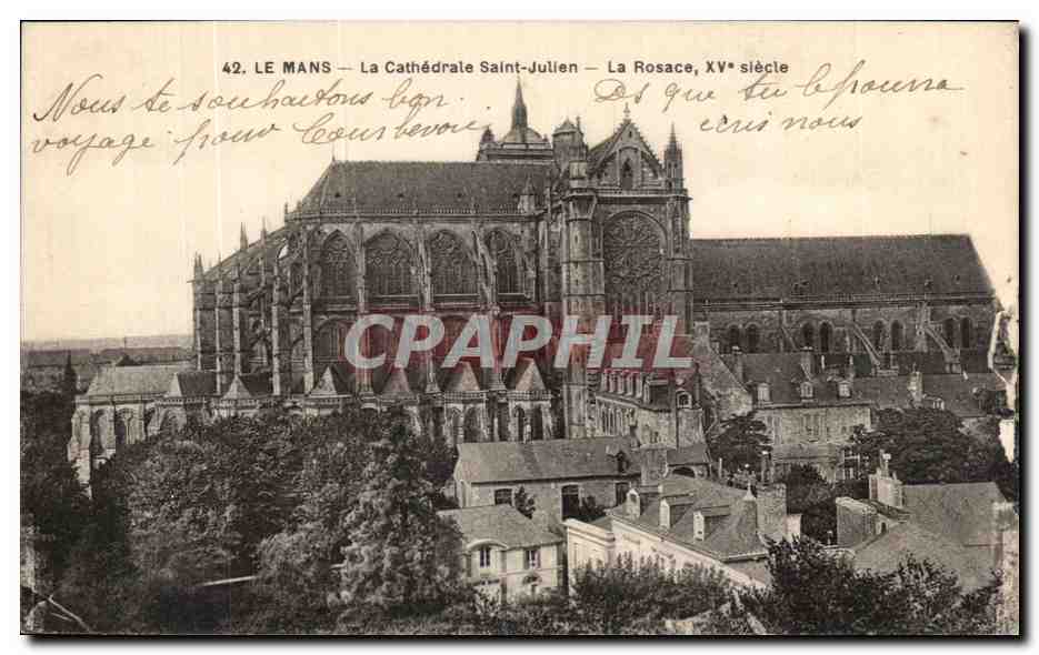 Le Mans — La Cathédrale Saint-Julien — La Rosace, XVᵉ siècle
