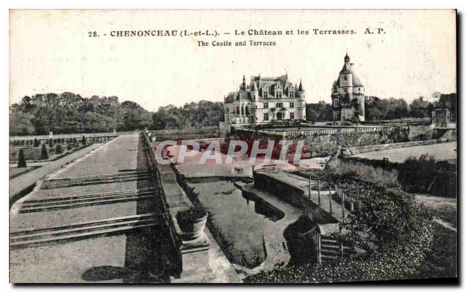 CPA Chenonceau Le chateau et les Terrasses