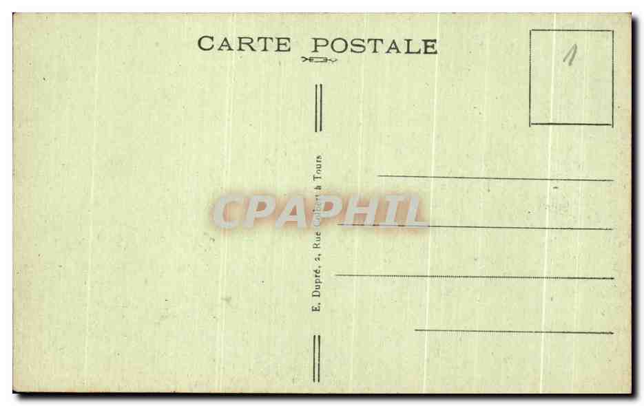 CPA Chenonceau Le chateau et les Terrasses — Rückseite