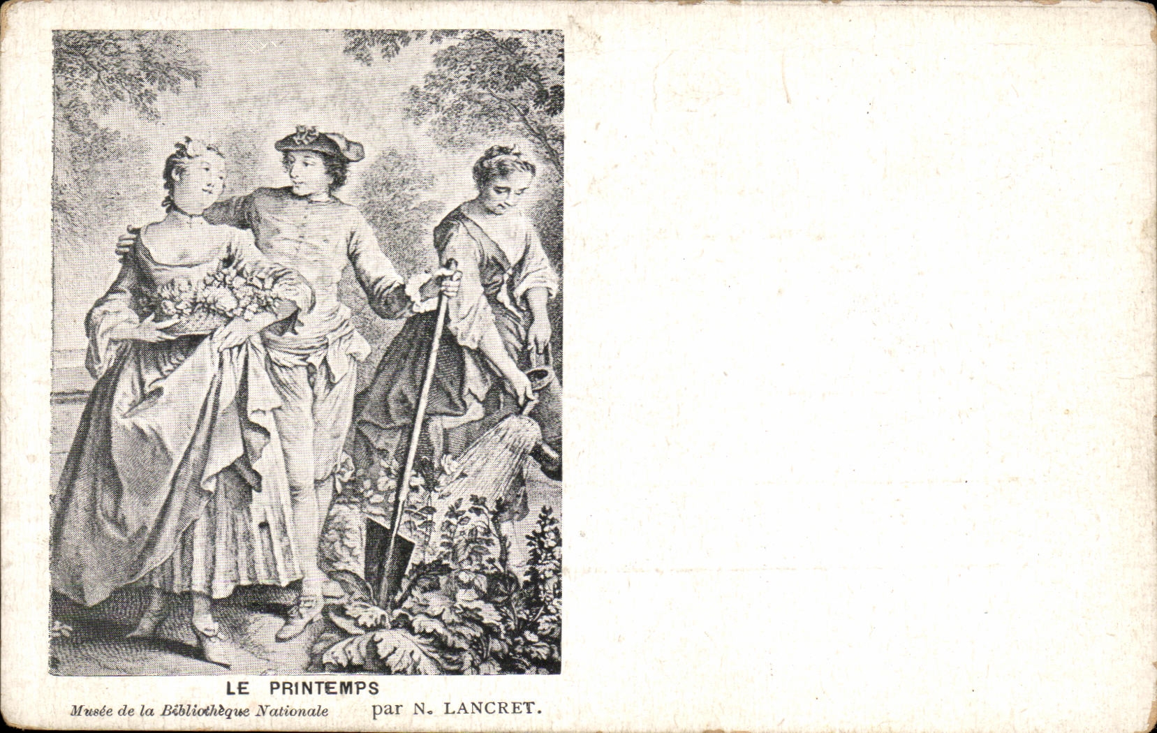 CPA Le Printemps Musee de la Bibliotheque Nationale Lancret 