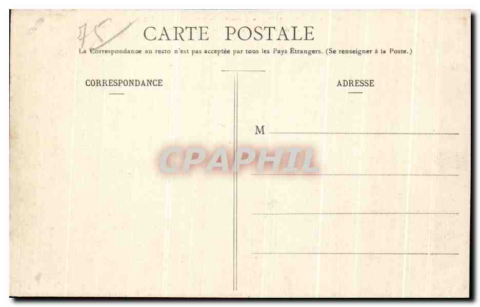 CPA Paris Les colonnes du Trone Place de la Nation — Rückseite