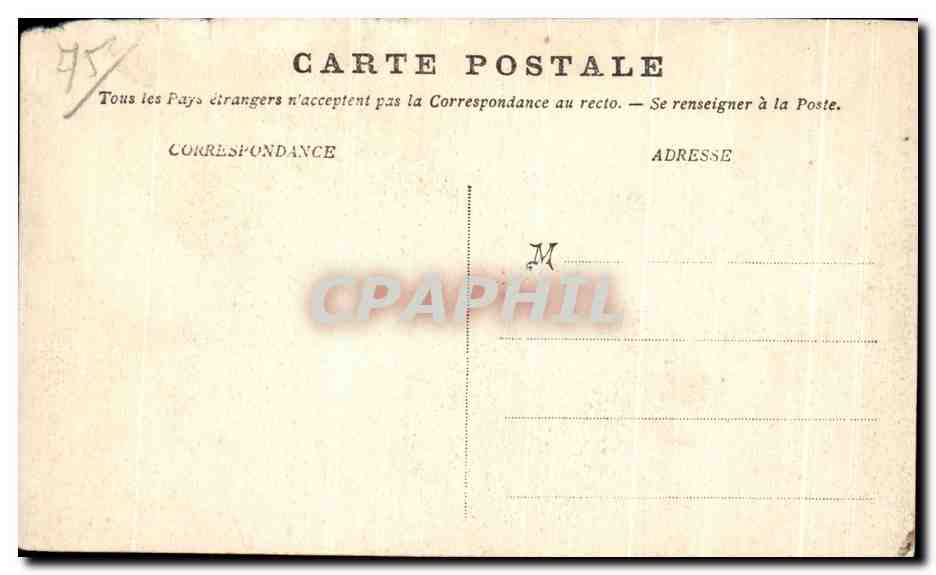 CPA Souvenir de Paris Tour Eiffel Notre Dame Trocadero — Rückseite