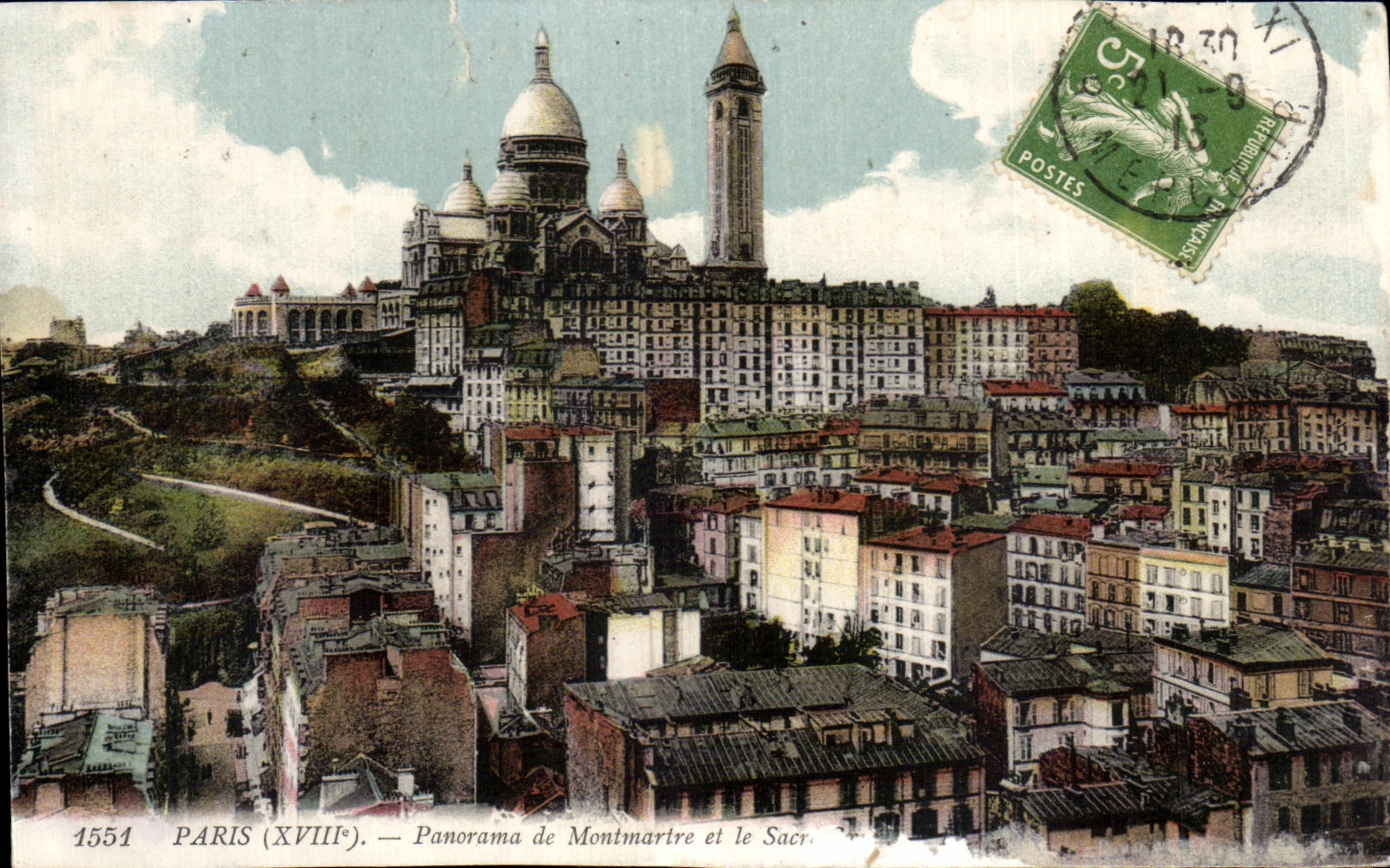 CPA Paris Panorama de Montmarte et le Sacre Coeur 