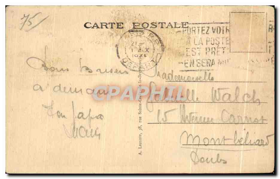 CPA Paris Les Jardins du Trocadero et La Tour Eiffel — Reverso