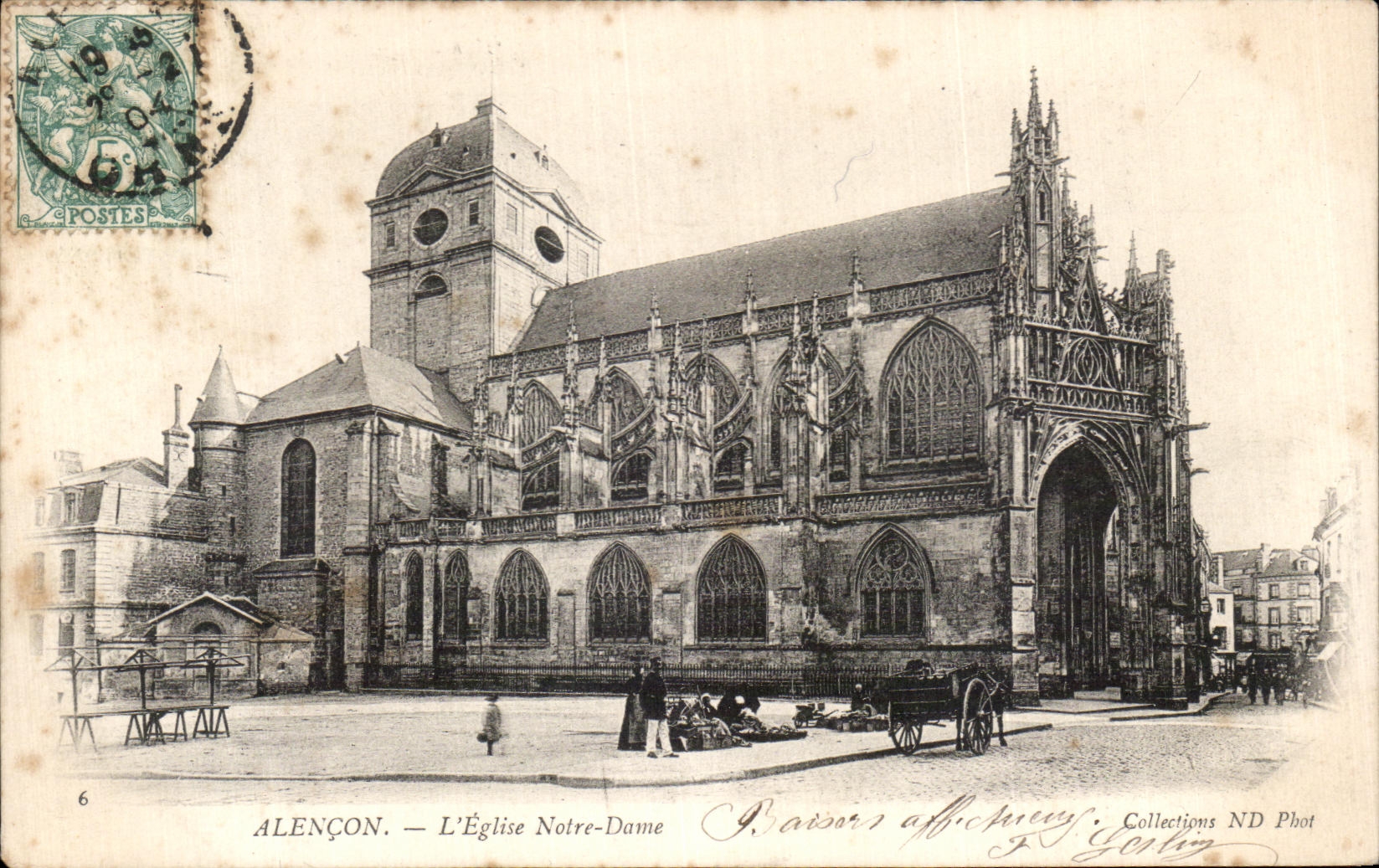 CPA Alencon L'Eglise Notre dame Marche