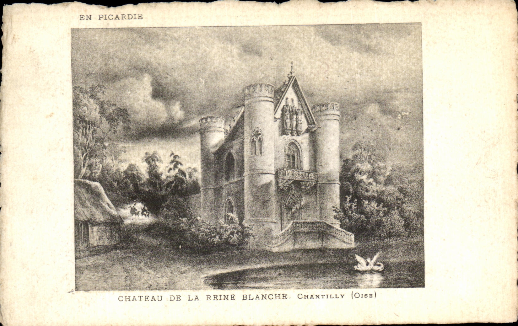 CPA chateau de La Reine Blanche Chantilly