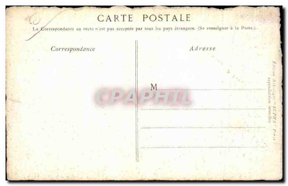 CPA chateau de La Reine Blanche Chantilly — Rückseite