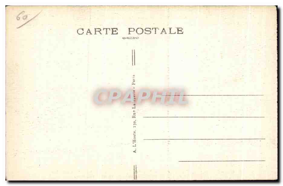Signature de l'Armistice - 11 Novembre 1918 (5 heures du matin) — A. L'Hoste, Rue Lareste - Paris — Verso