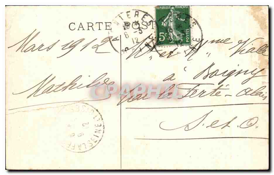 CPA Compiegne Le Chateau Grand Salon de Reception des Dames d'Honneur  — Verso